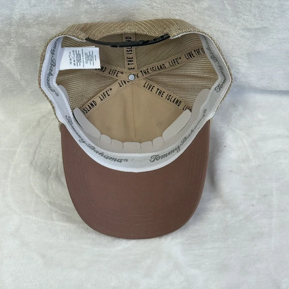 Tommy Bahama Men's‎ Trucker Golf Hat Adjustable NWT SnapBack OSFA Rose Khaki